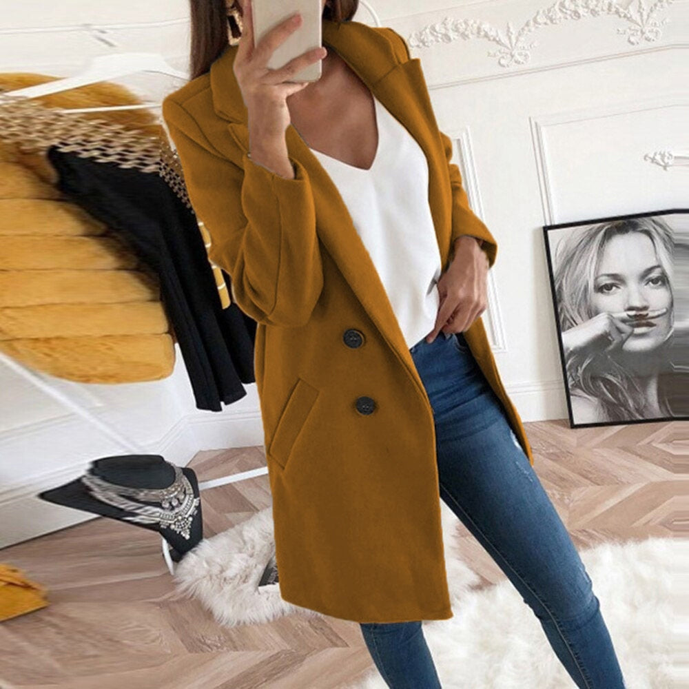 Adelphe Langer Parka mit Knopfleiste