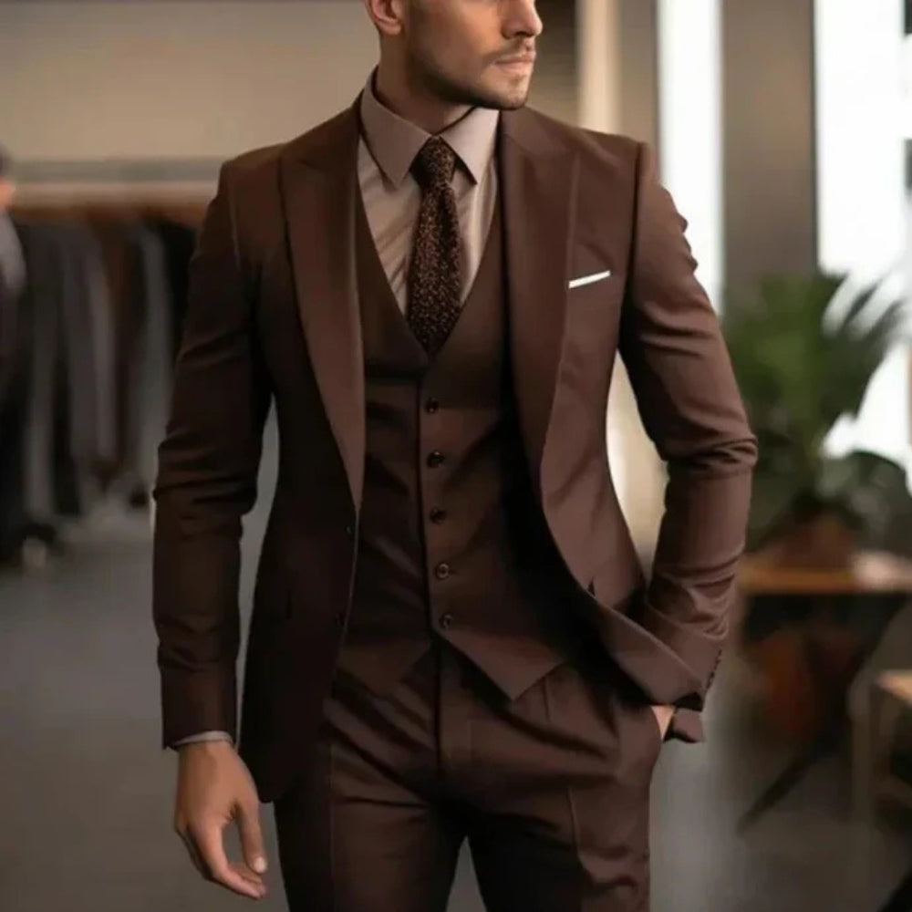 3-teilige Herrenhose Eleganter Schnitt