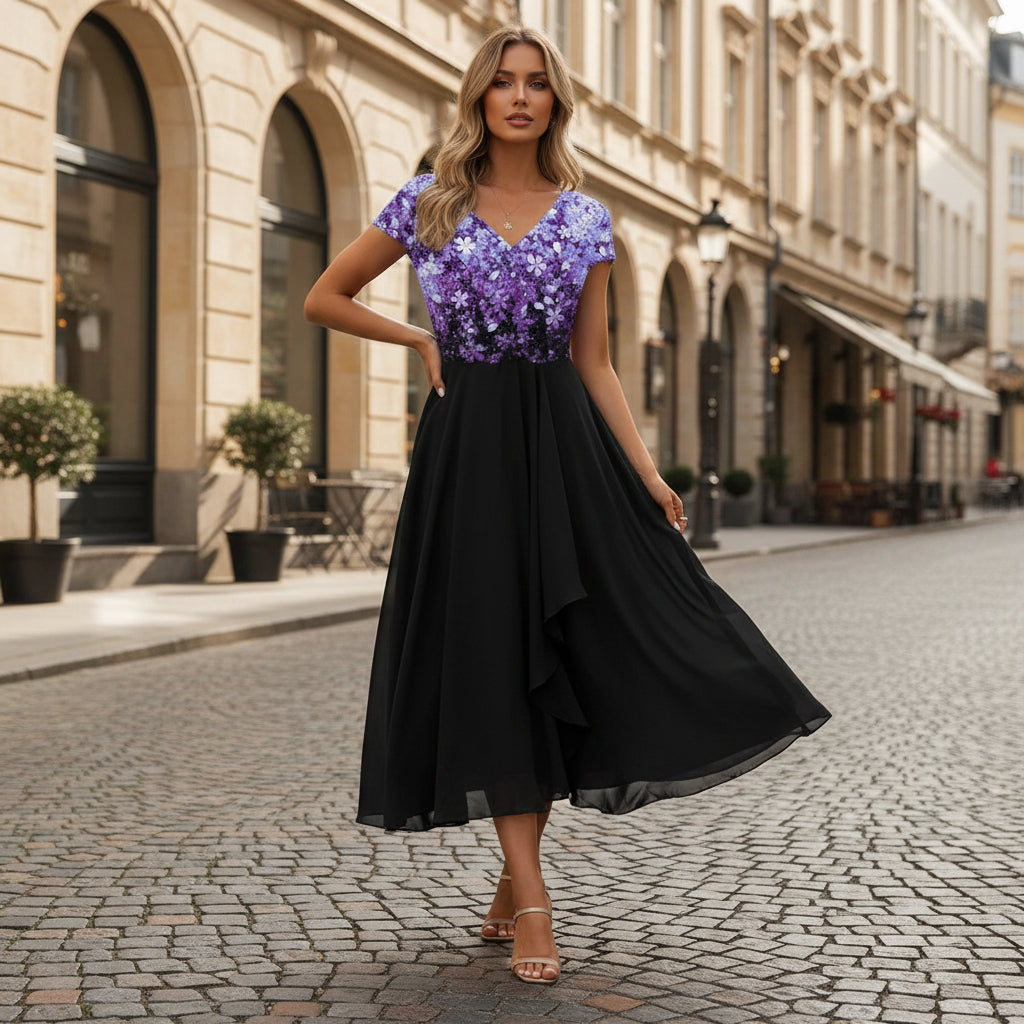 Elegant Floral Maxi Dress for Women - Formal Evening Wear by Marigon 0