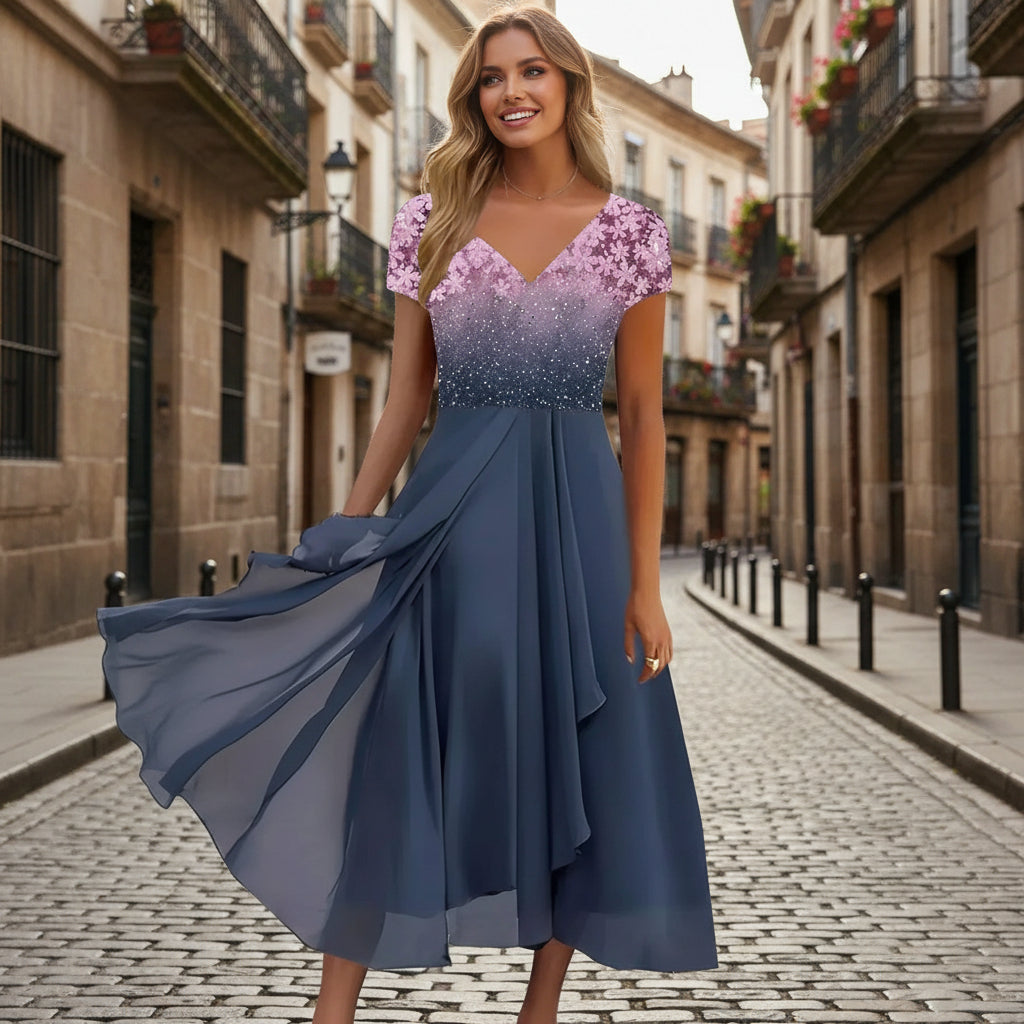 Elegant Floral Maxi Dress for Women - Formal Evening Wear by Marigon 3