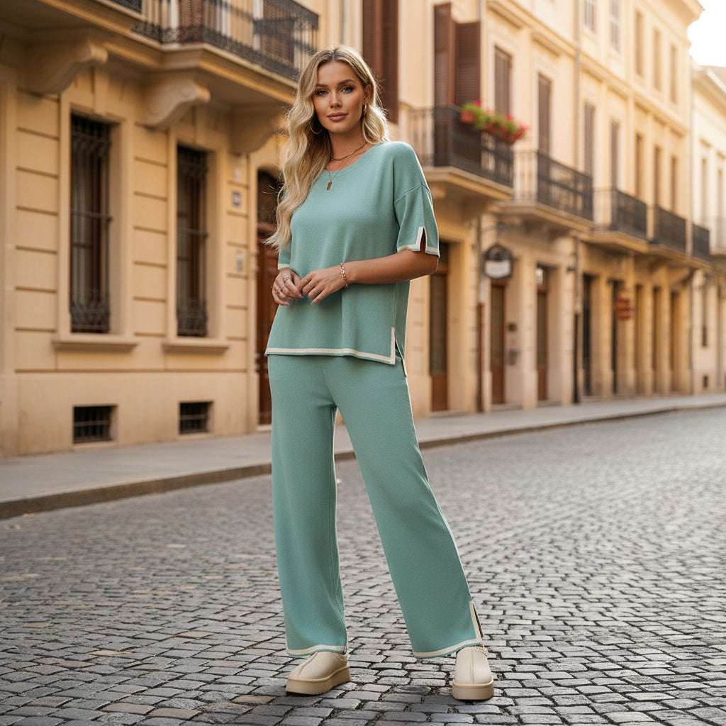 Heidi Mode - Vintage-Inspired Women's Lounge Suit in Soft Breathable Fabric 7