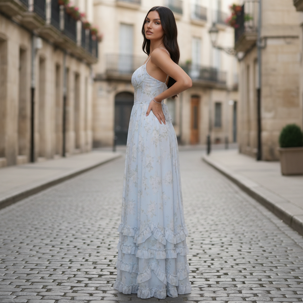 Rozalia Maxikleid mit Beinschlitz