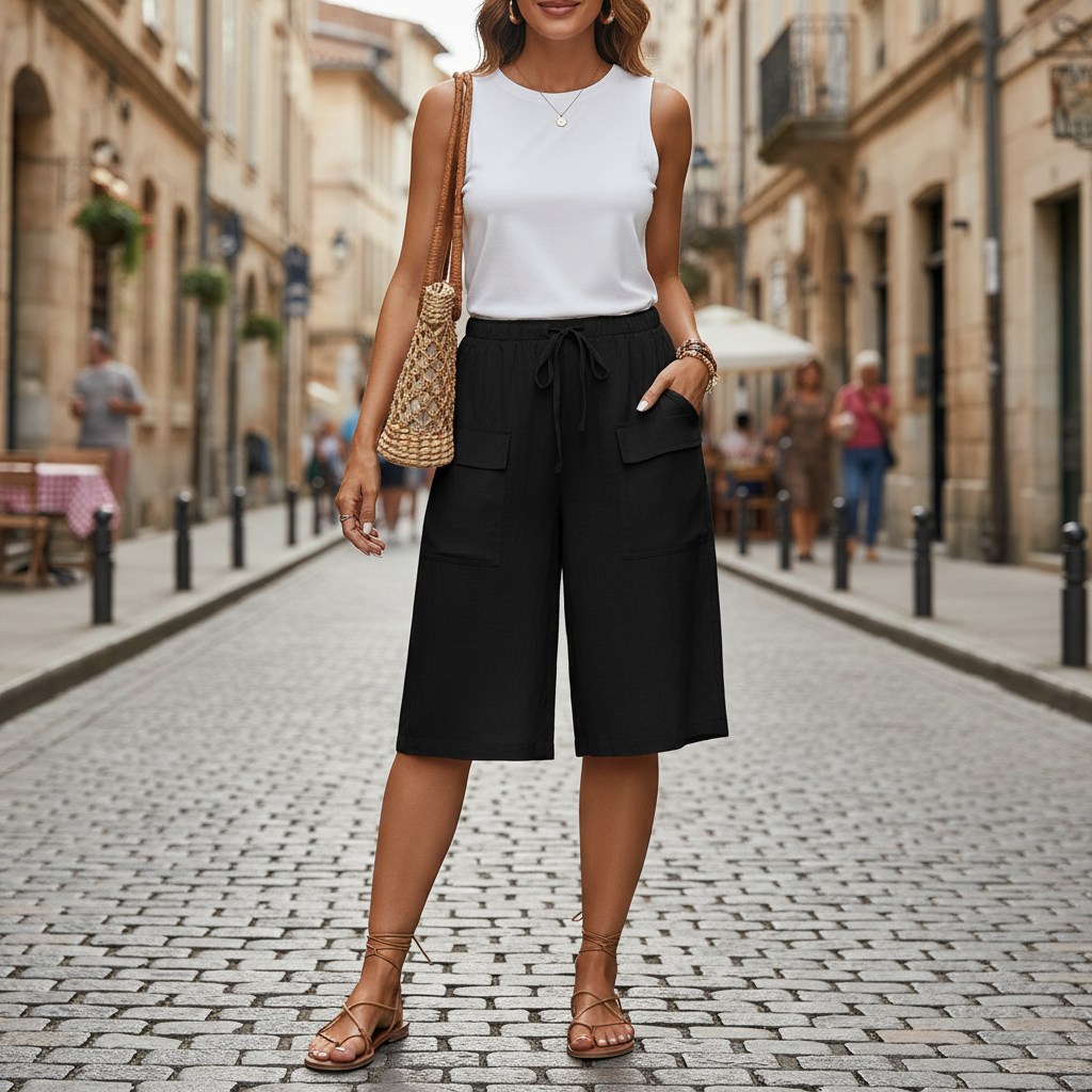 Damen-Shorts mit elastischem Bund