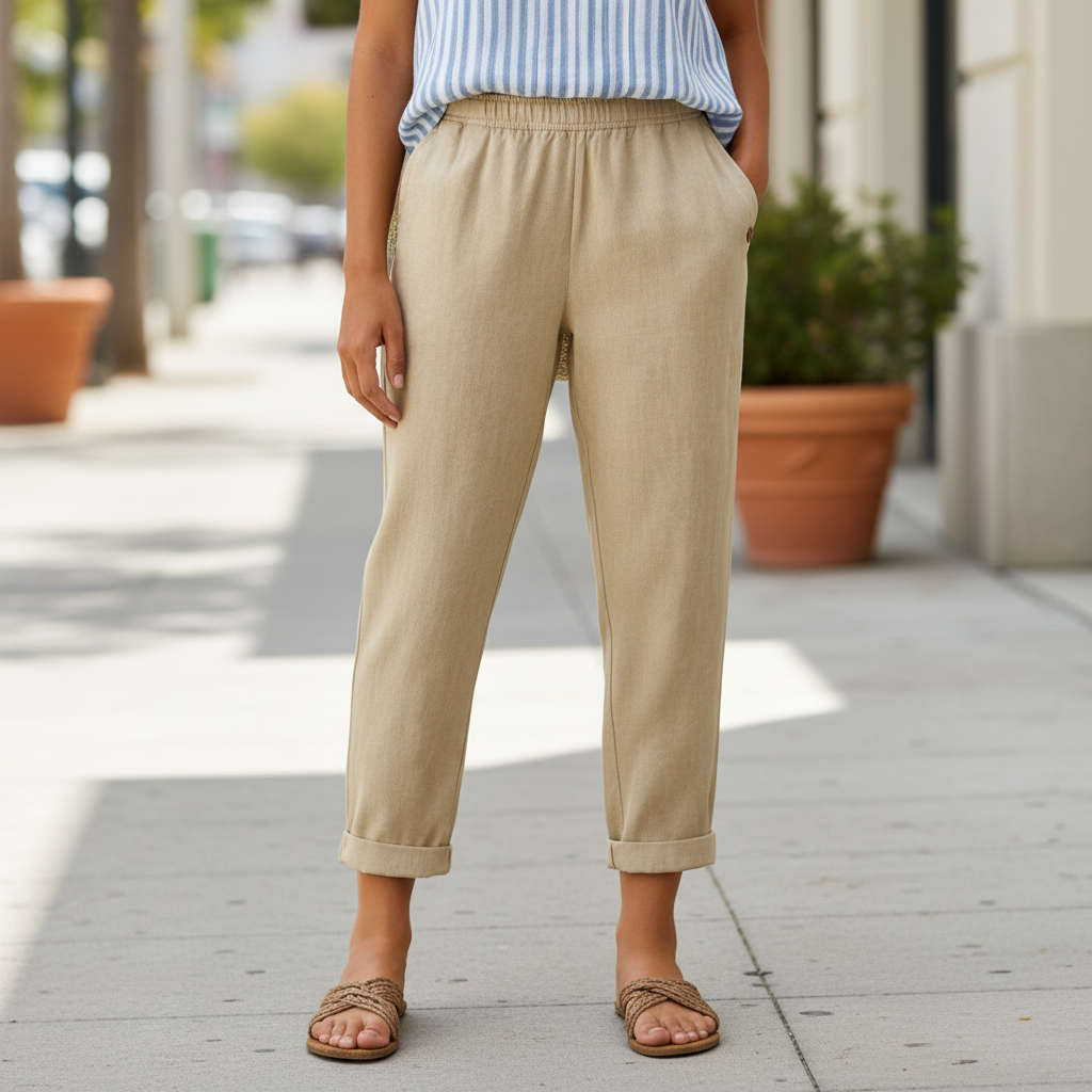 Damenhose Mit Elastischem Bund