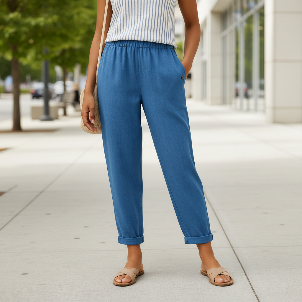 Damenhose Mit Elastischem Bund