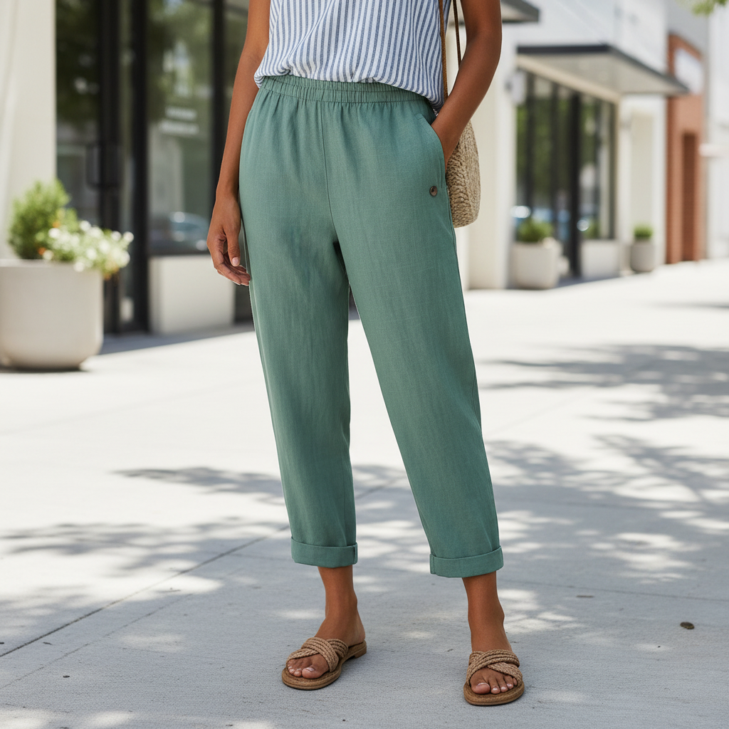 Damenhose Mit Elastischem Bund
