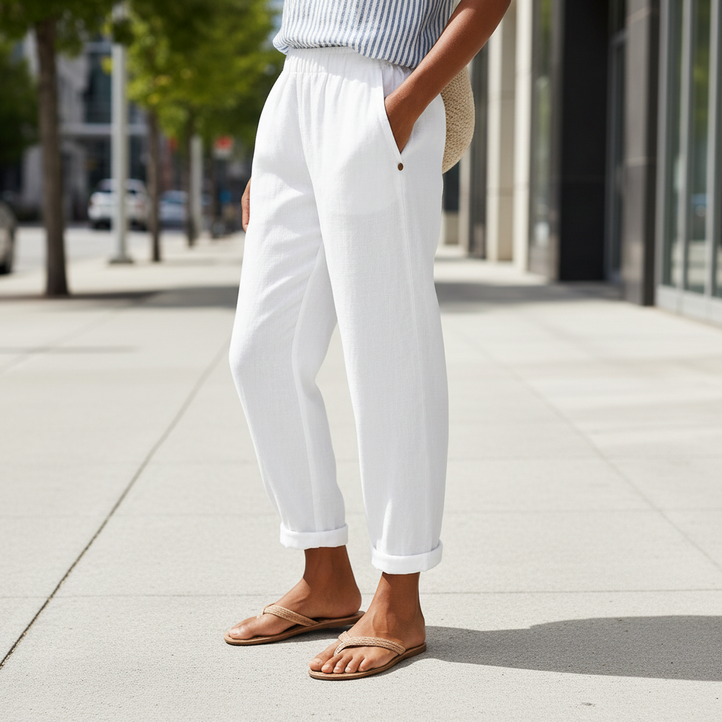 Damenhose Mit Elastischem Bund