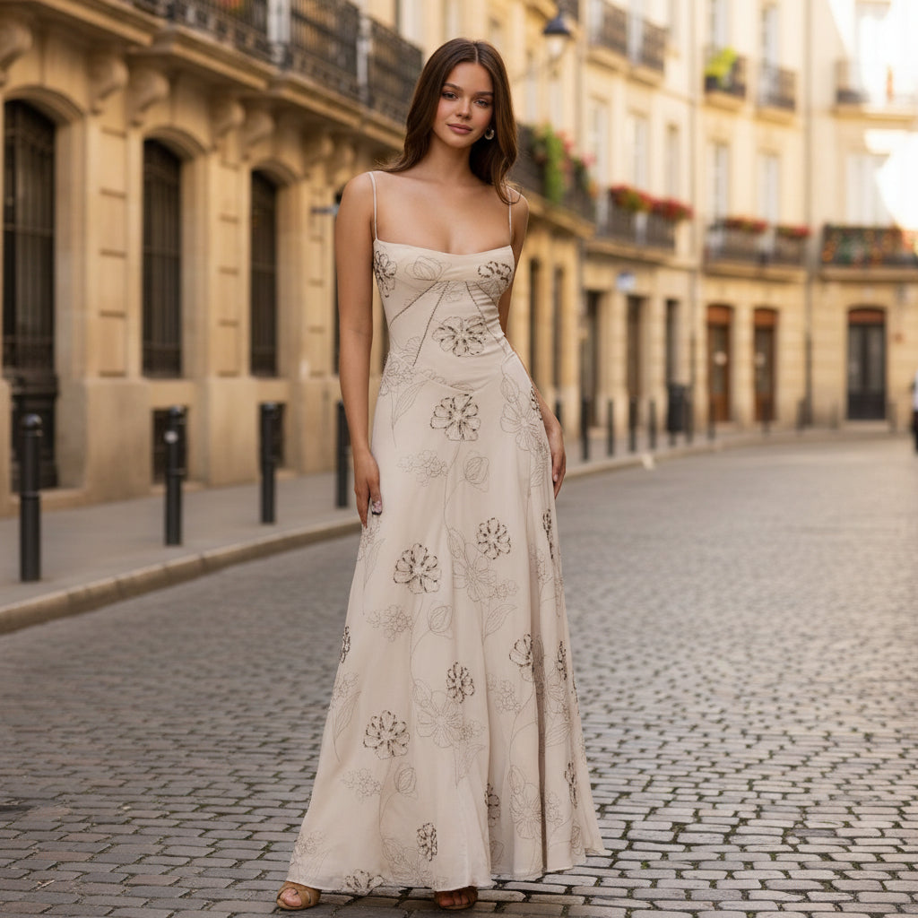 Ärmelloses Schnürkleid für Partys mit elegantem Trägerdesign